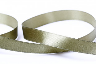 Лента атласная 12 мм ( 1/2 ") "Gamma" №130 хаки 33 метра